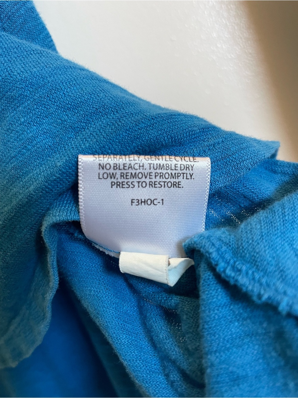 Eileen Fisher blue cotton/hemp blend top XS - Picture 4 of 6